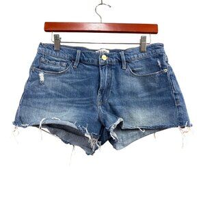 Frame Le Cut Off Denim Shorts Sz 28